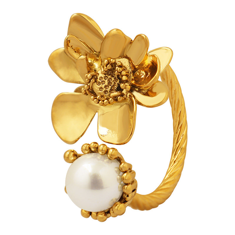 French Retro Floral Ring