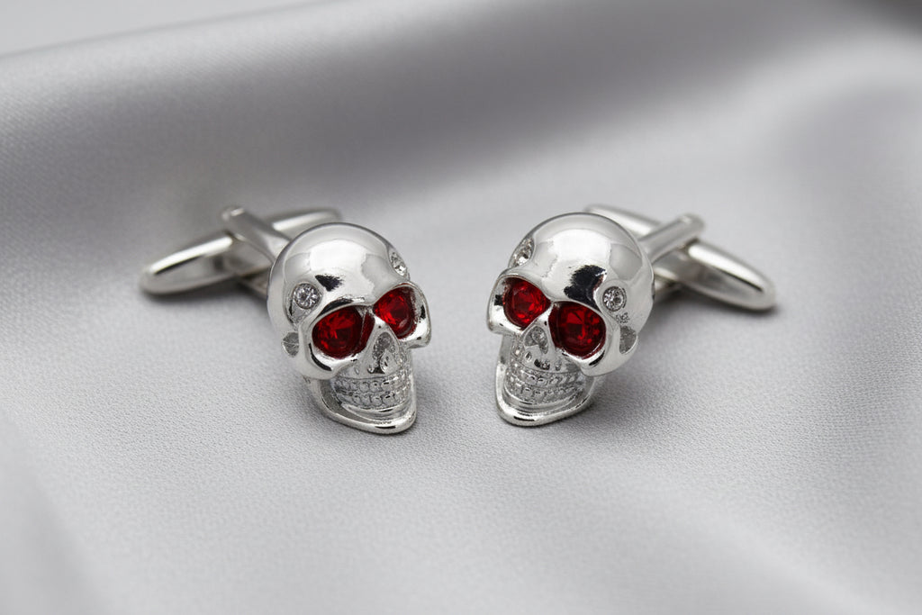Ruby Skull Cufflinks
