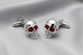 Ruby Skull Cufflinks
