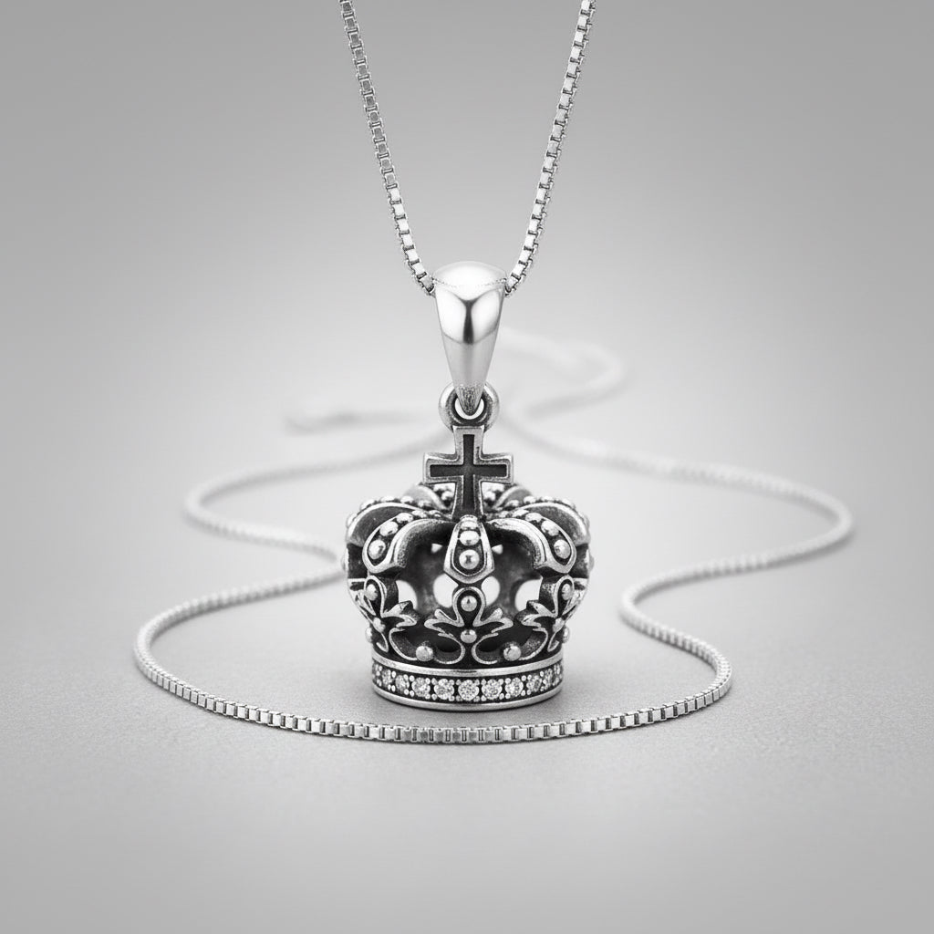 Distressed Crown Pendant