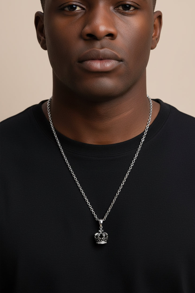 Distressed Crown Pendant