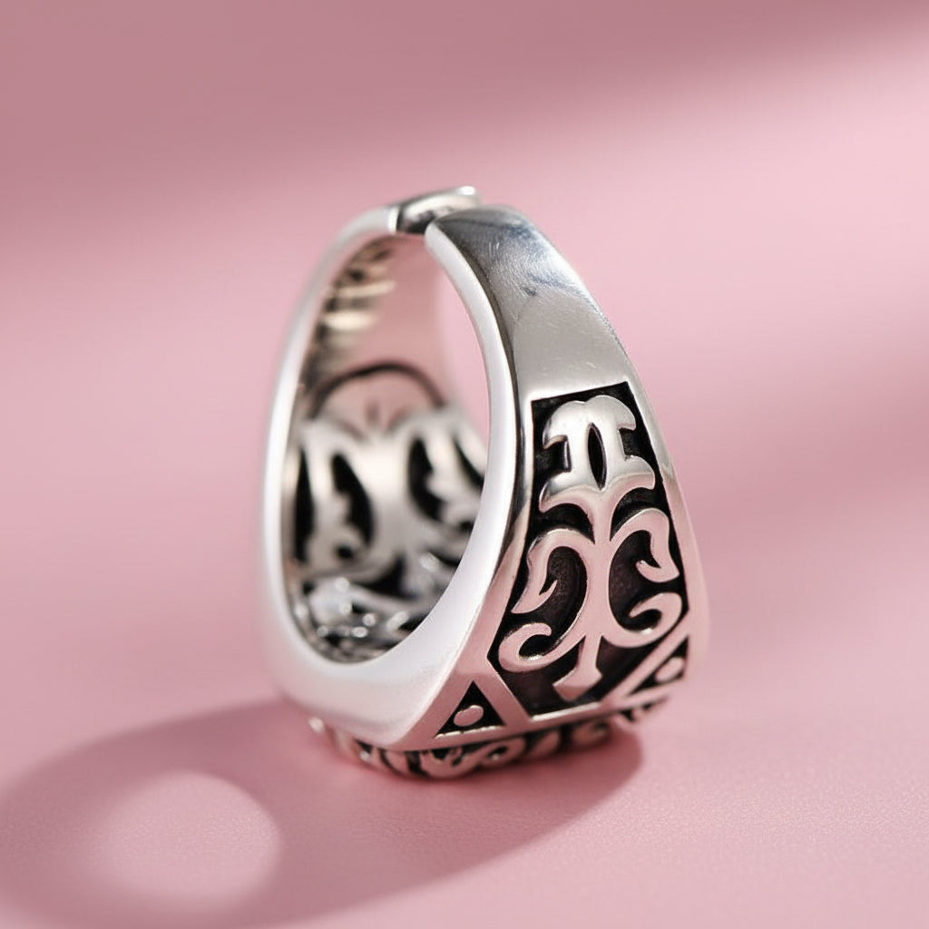 Blue Moonlight Silver Vintage Ring
