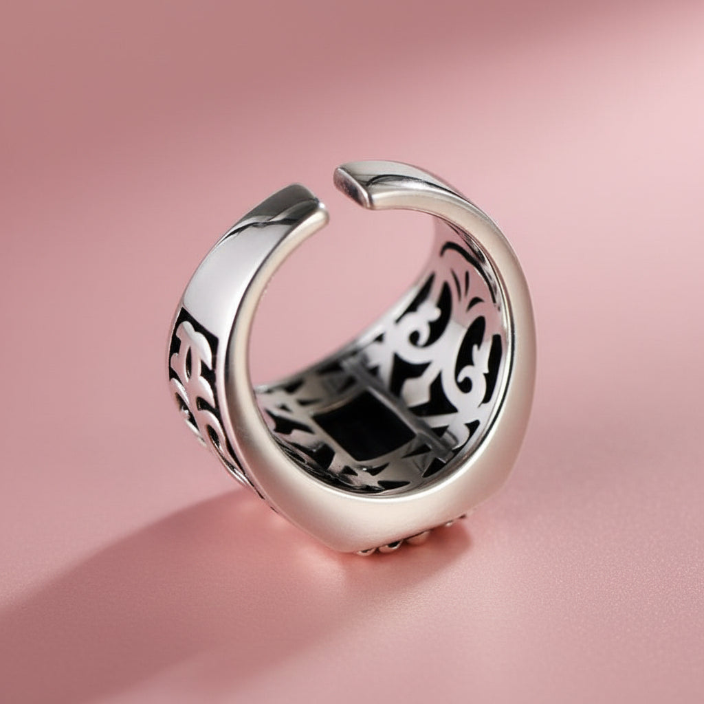 Blue Moonlight Silver Vintage Ring