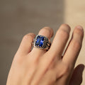 Blue Moonlight Silver Vintage Ring