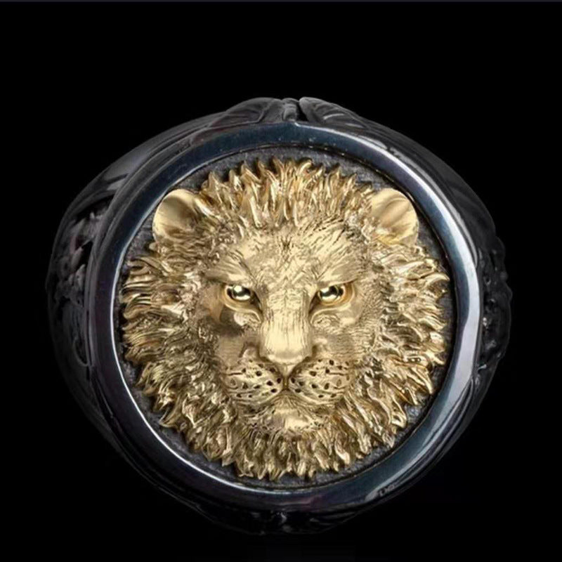 Men's Lion Head Ring