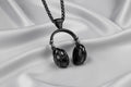 Titanium Headphone Pendant Necklace