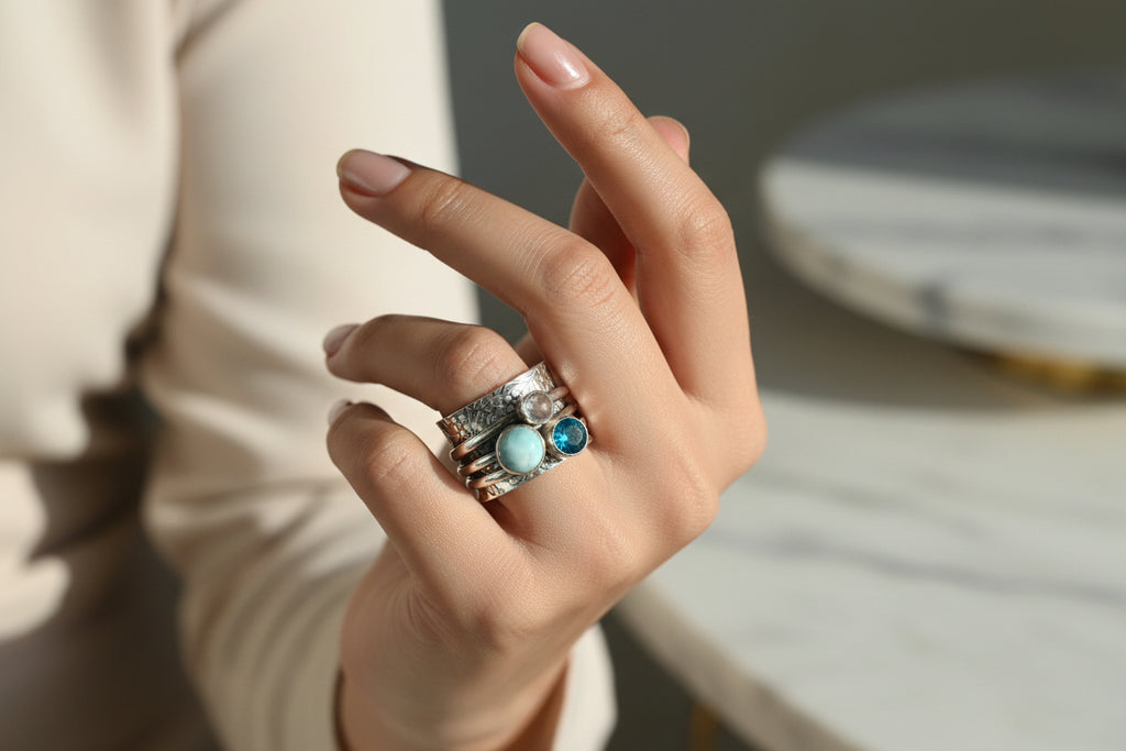 Color Stone Set Rings