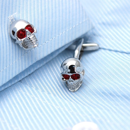 Ruby Skull Cufflinks