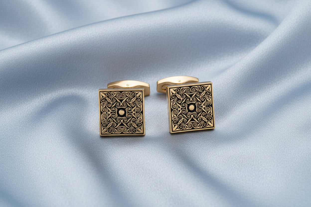 Vagus Nerve Gold Cufflinks