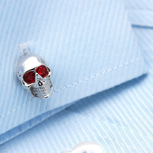 Ruby Skull Cufflinks