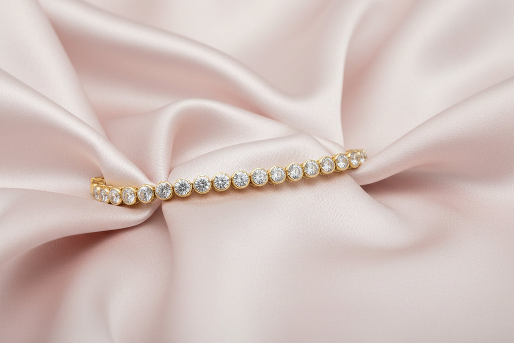 Bezel Set Tennis Bracelet