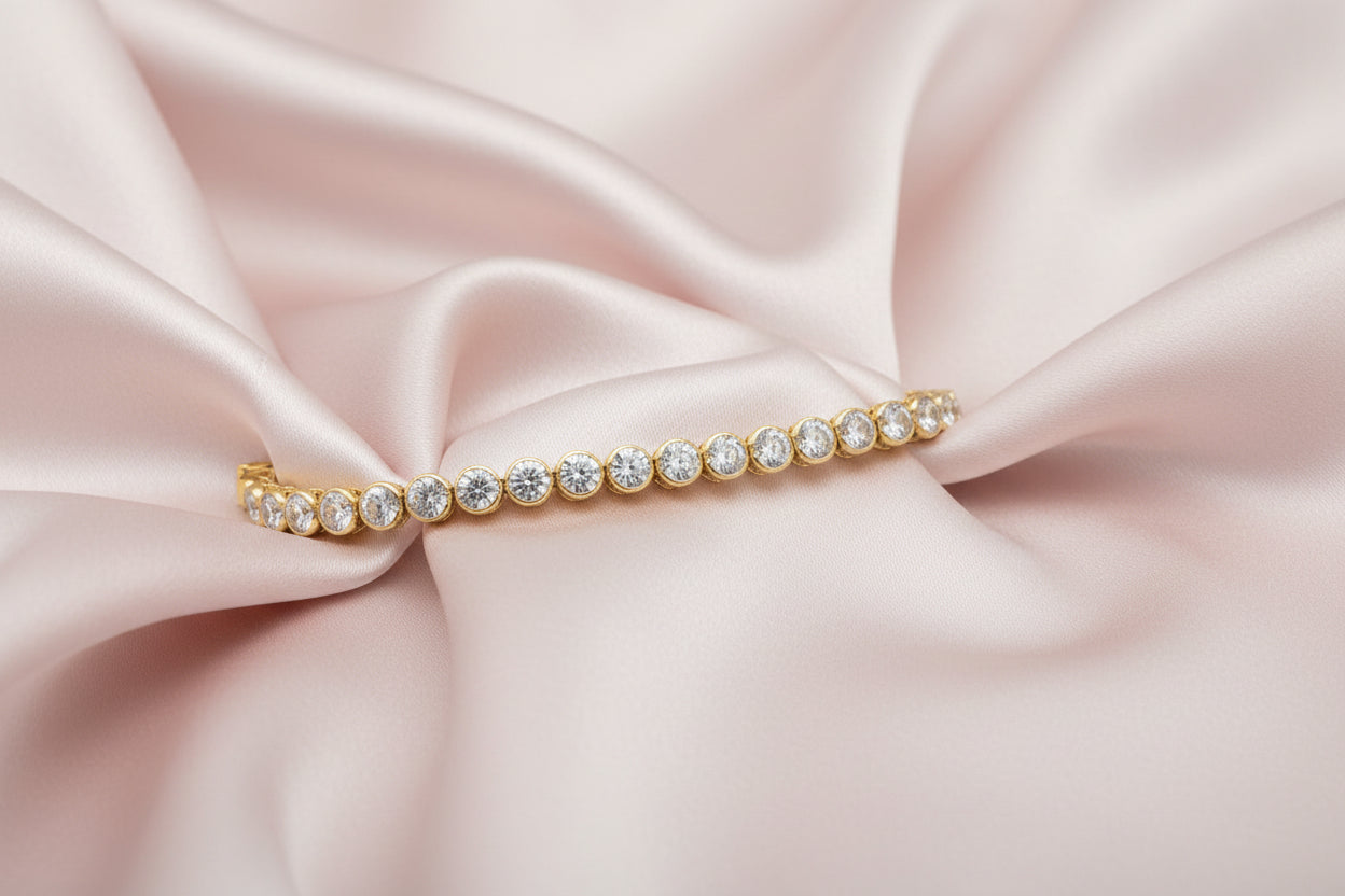 Bezel Set Tennis Bracelet