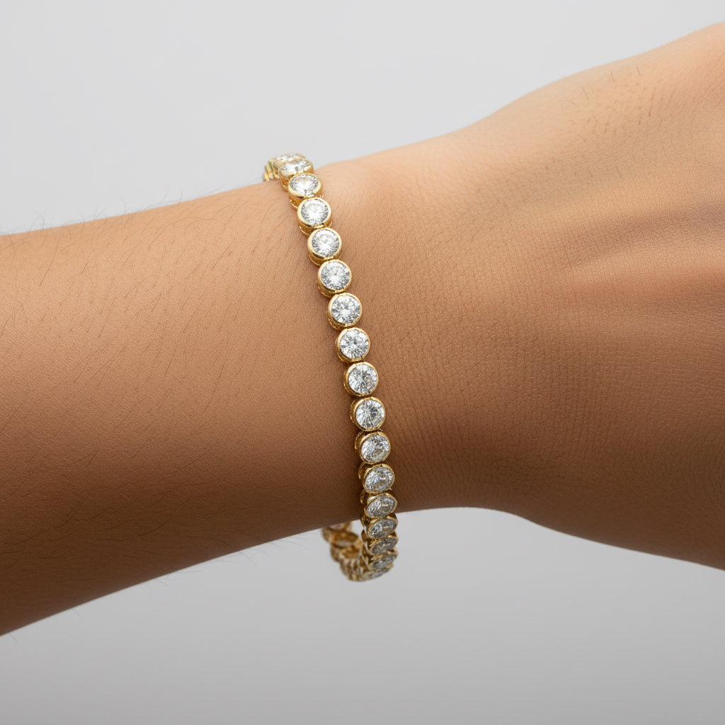 Bezel Set Tennis Bracelet
