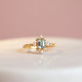 Sterling Silver Retro Blue Topaz Ring
