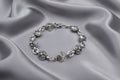 Silver Titanium Steel Dice Bracelet