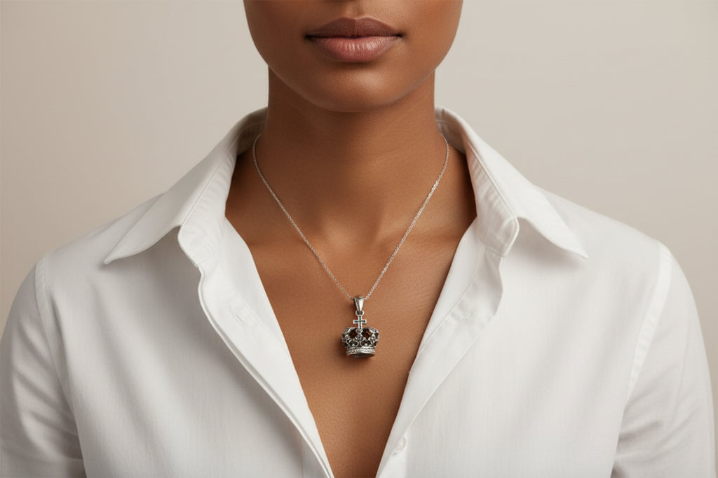 Distressed Crown Pendant