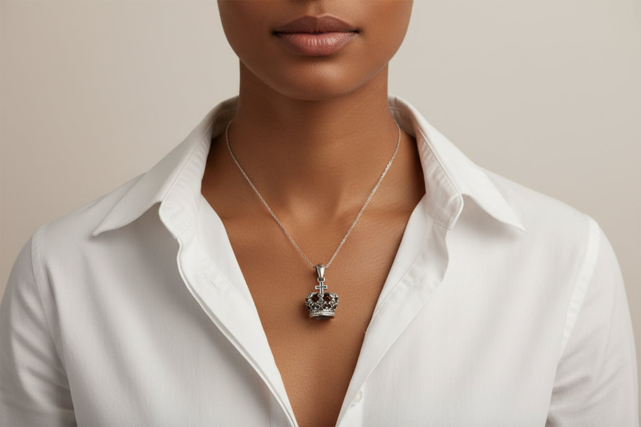 Distressed Crown Pendant
