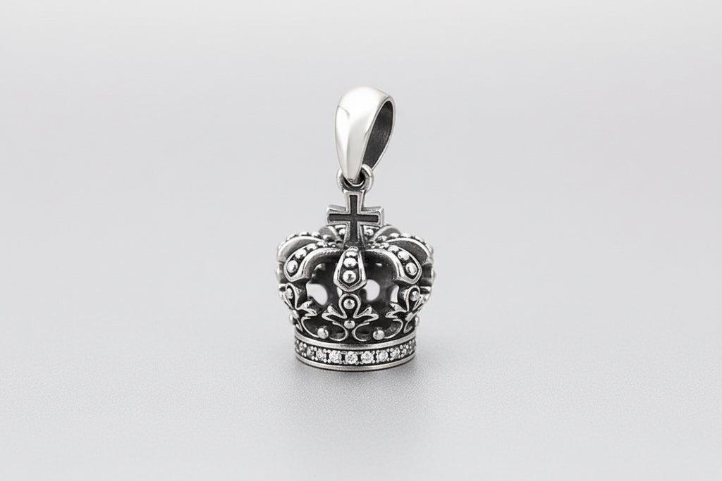 Distressed Crown Pendant