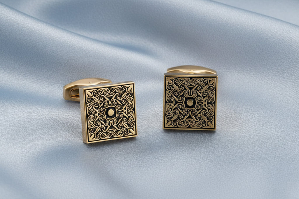 Vagus Nerve Gold Cufflinks
