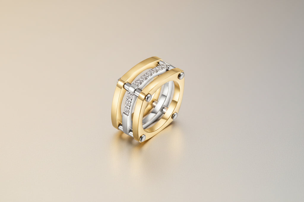 Stainless Steel Paralleled Bar Ring