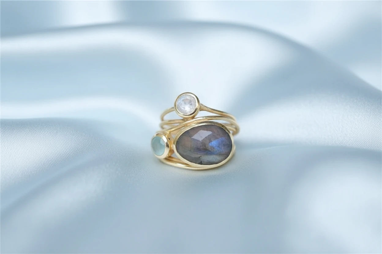 Three Rings Opal Bijoux Ring