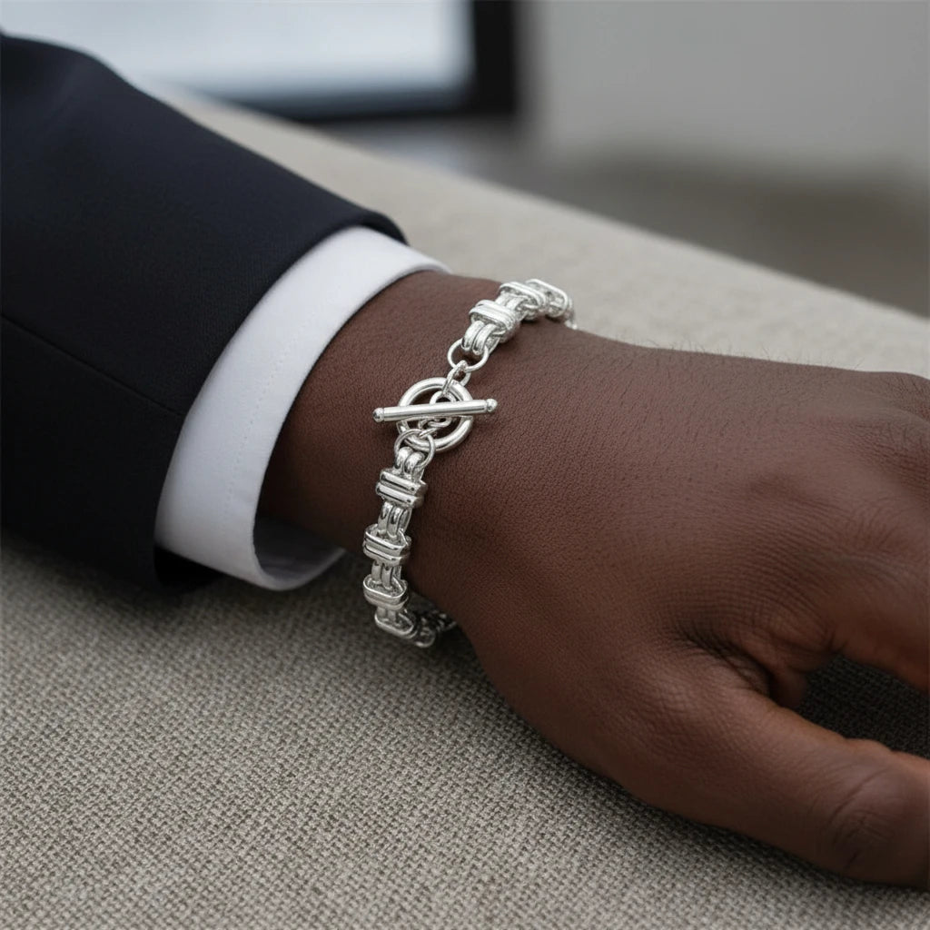 Double Link Silver Bracelet