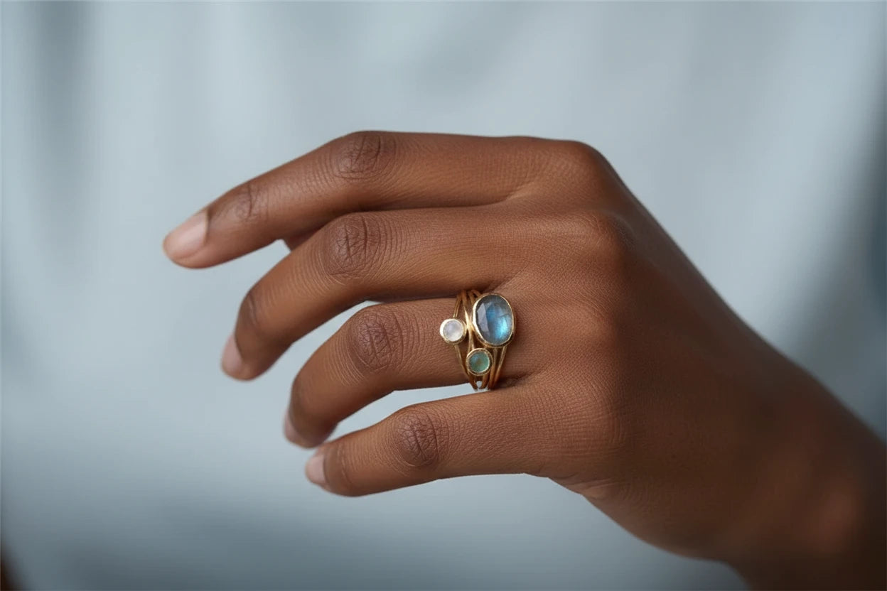 Three Rings Opal Bijoux Ring