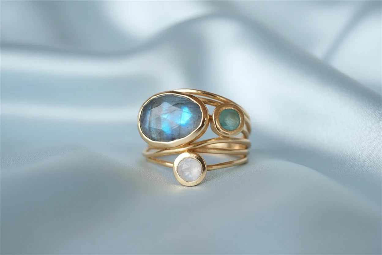 Three Rings Opal Bijoux Ring