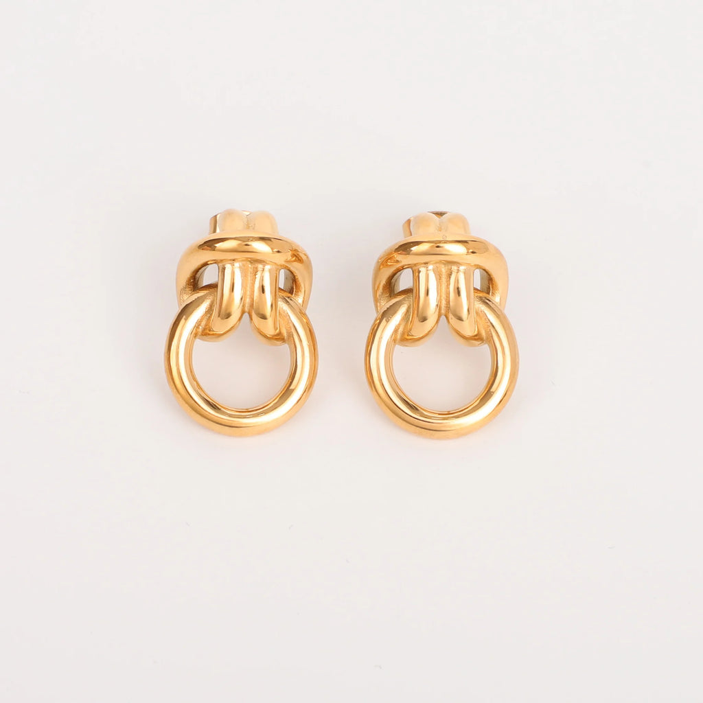 18k Gold Knot Earrings