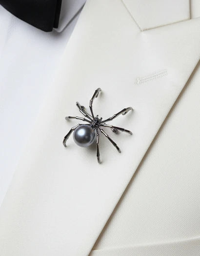 Pearl Spider Brooch