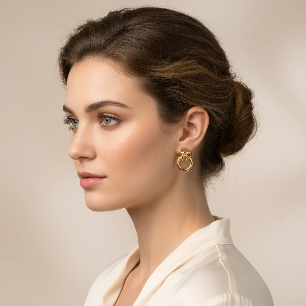 18k Gold Knot Earrings