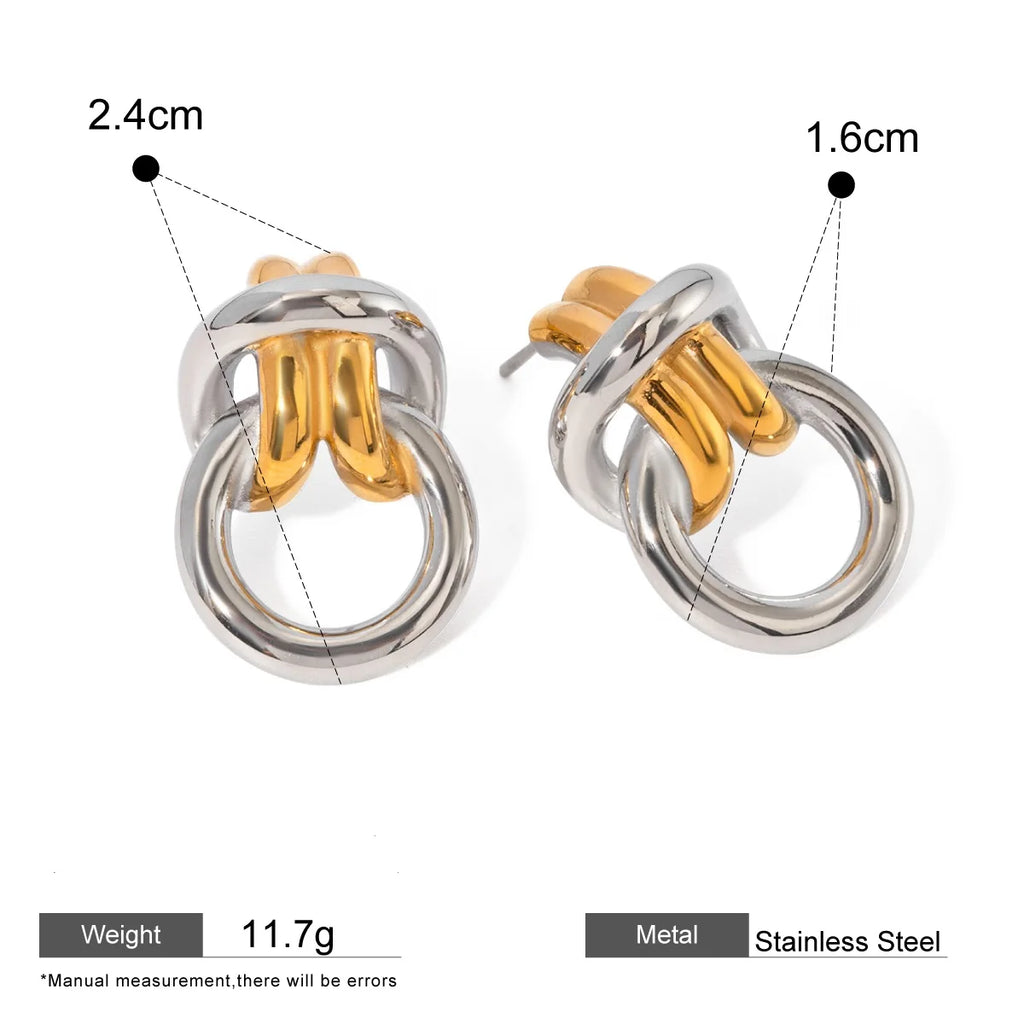 18k Gold Knot Earrings