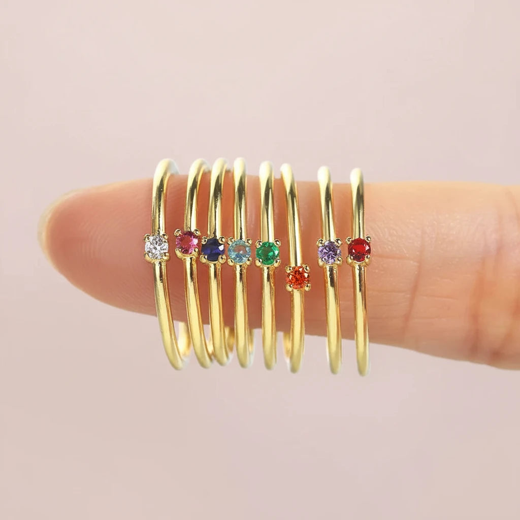 Thin Dainty Stack Rings