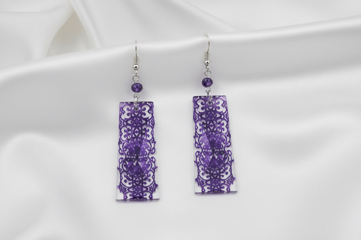 ⚜️Loopy Loops Glass Baguette Earrings