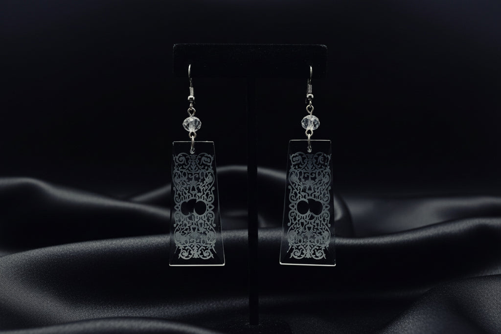 ⚜️ Baguette Sun Swirl Glass Earrings