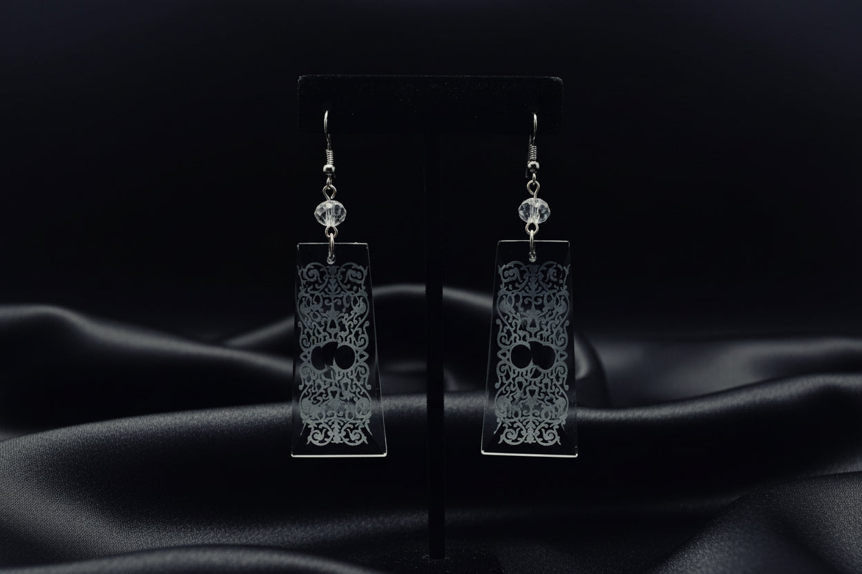 ⚜️ Baguette Sun Swirl Glass Earrings