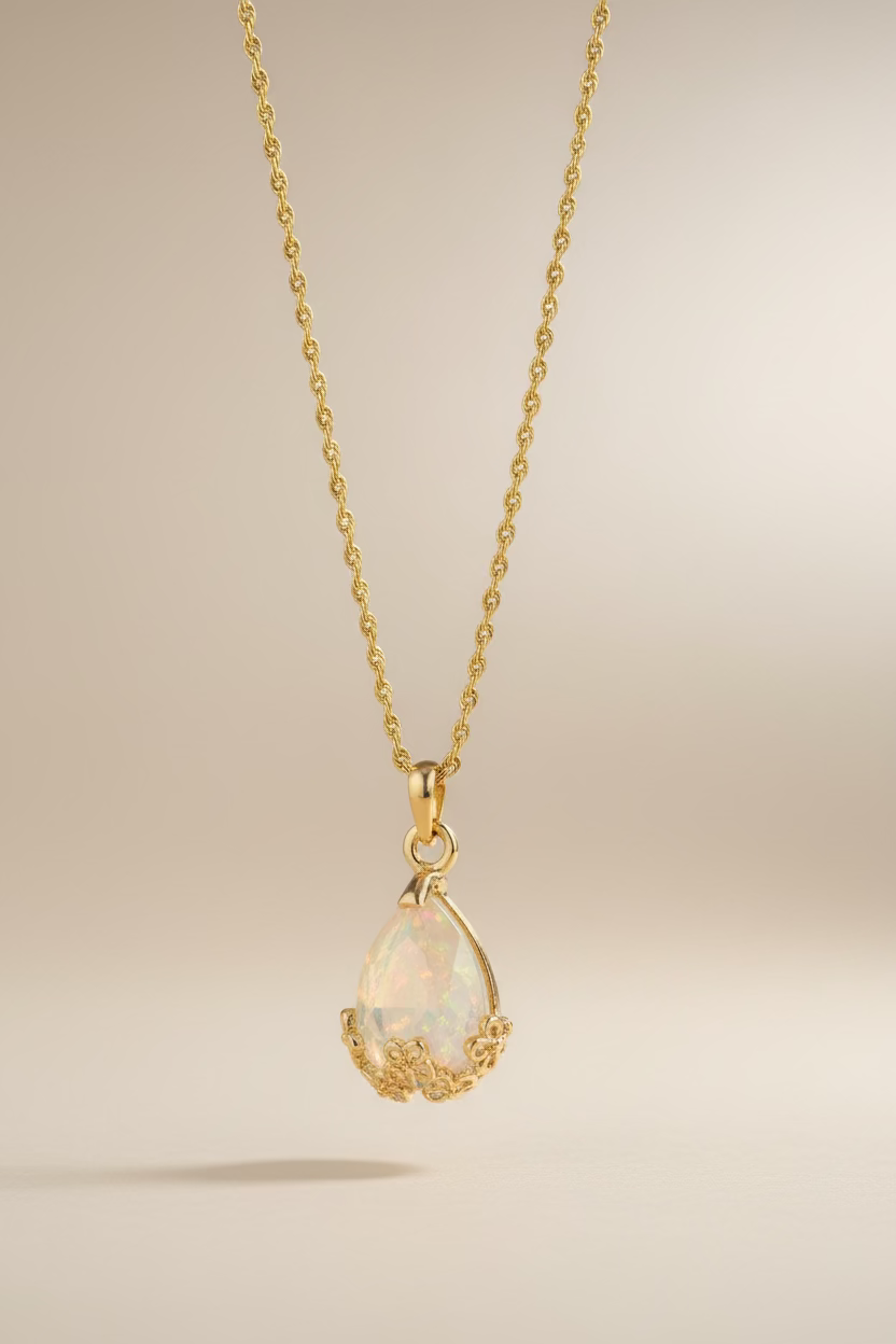 Honeycomb Gemstone Pendant 🐝