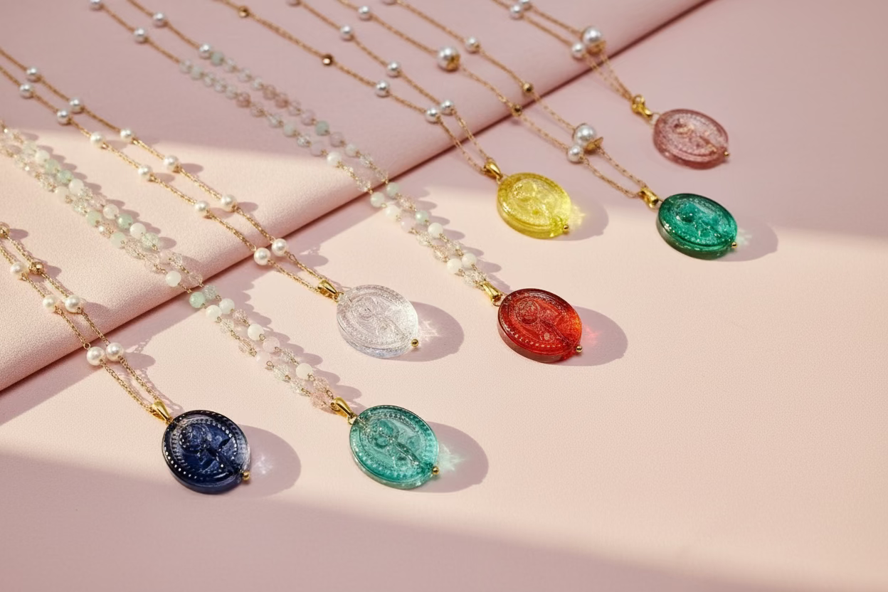 Glass Rose Pendant 🐝