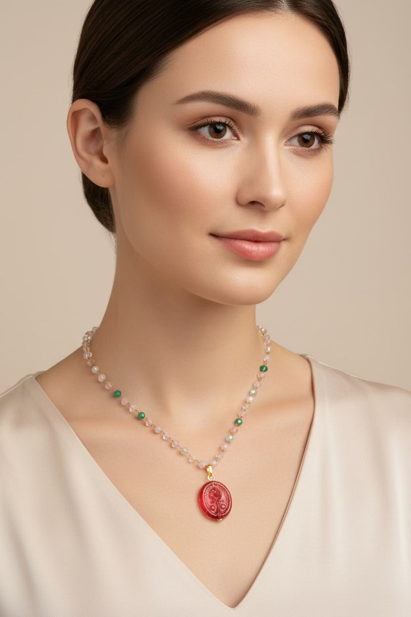 Glass Rose Pendant 🐝