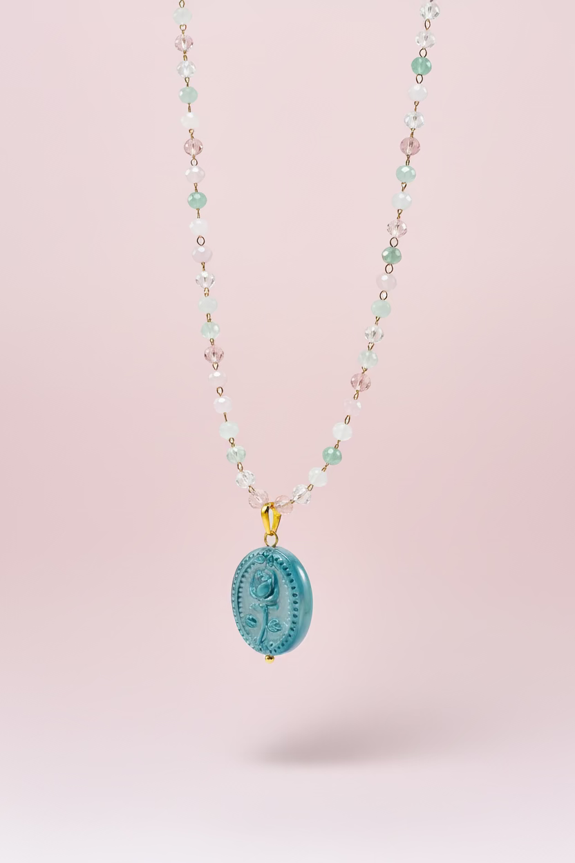 Glass Rose Pendant 🐝