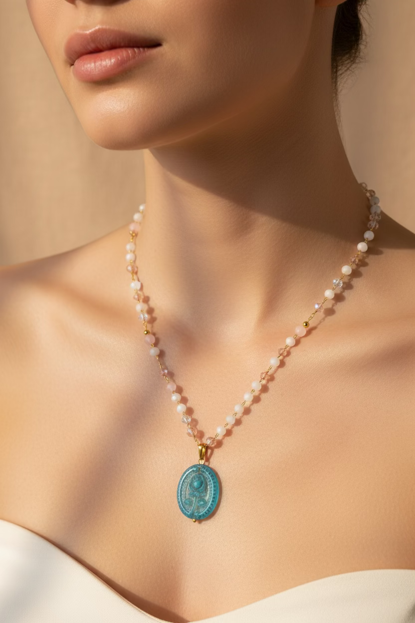 Glass Rose Pendant 🐝