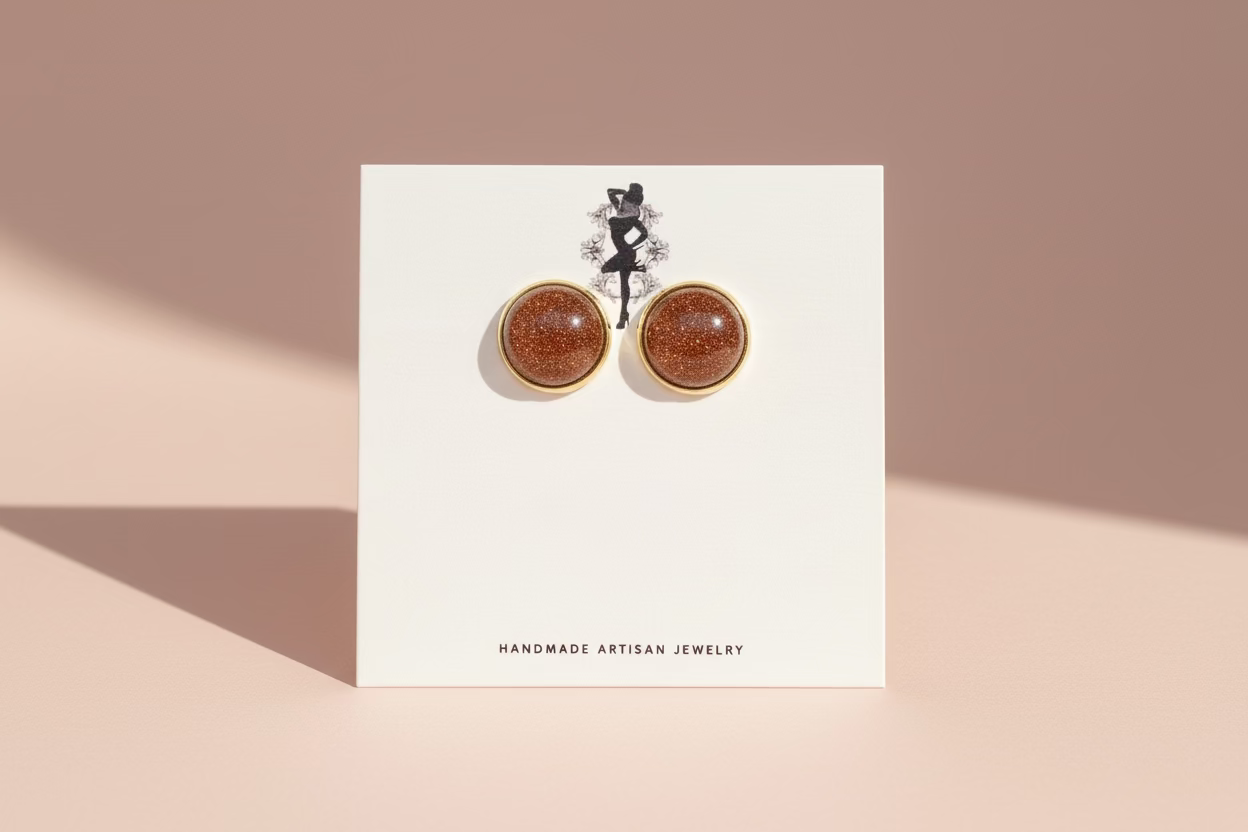 Genuine Golden Sandstone Studs 🐝