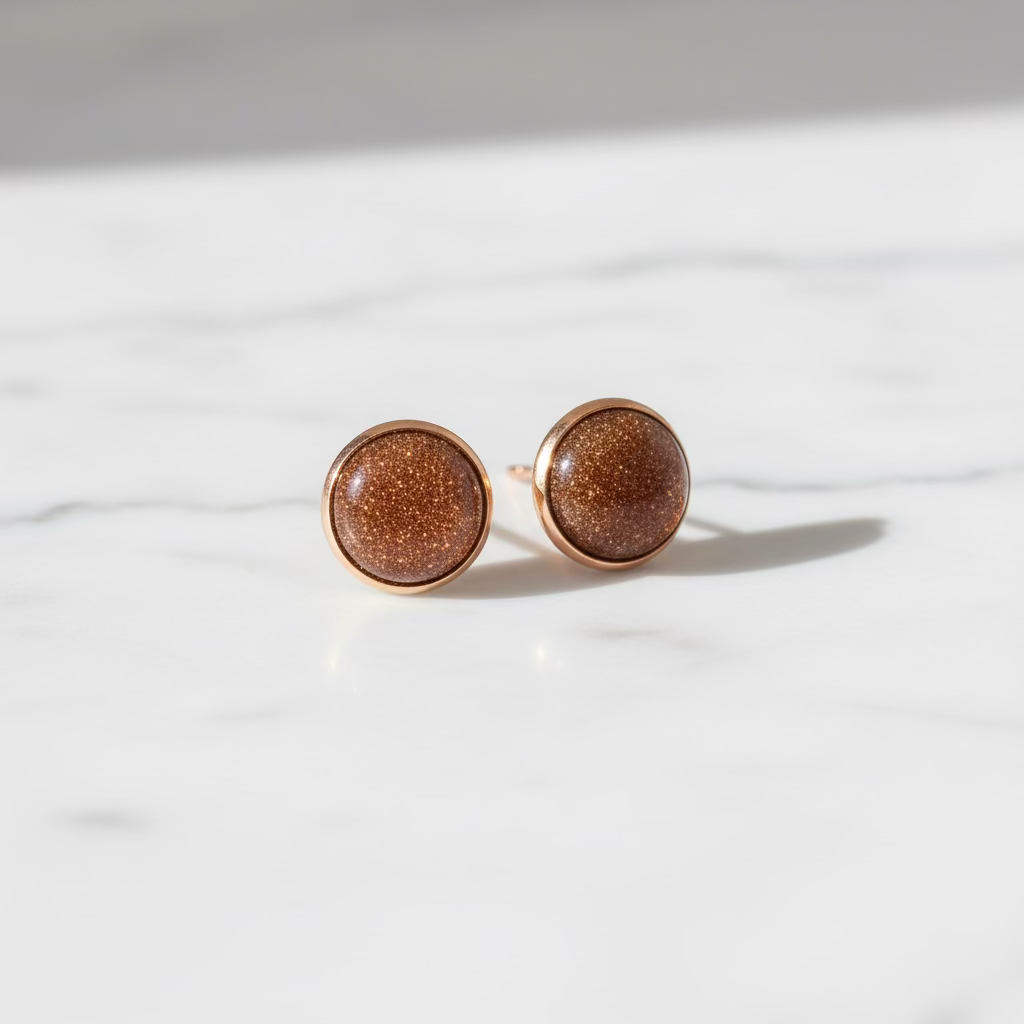 Genuine Golden Sandstone Studs 🐝