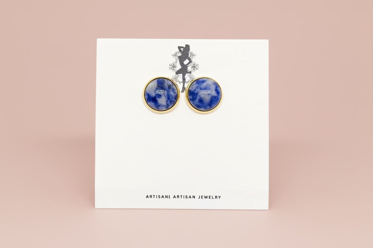 Genuine Blue Jasper Studs 🐝