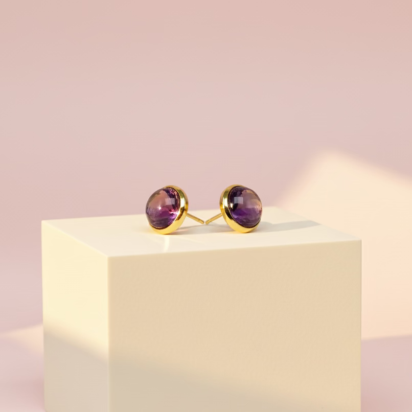 Genuine Amethyst Studs 🐝