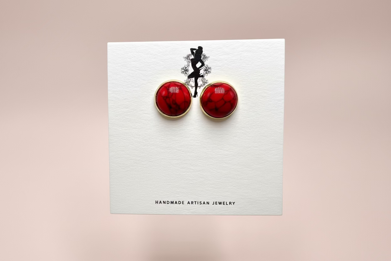 Genuine Rhodochrosite Studs 🐝