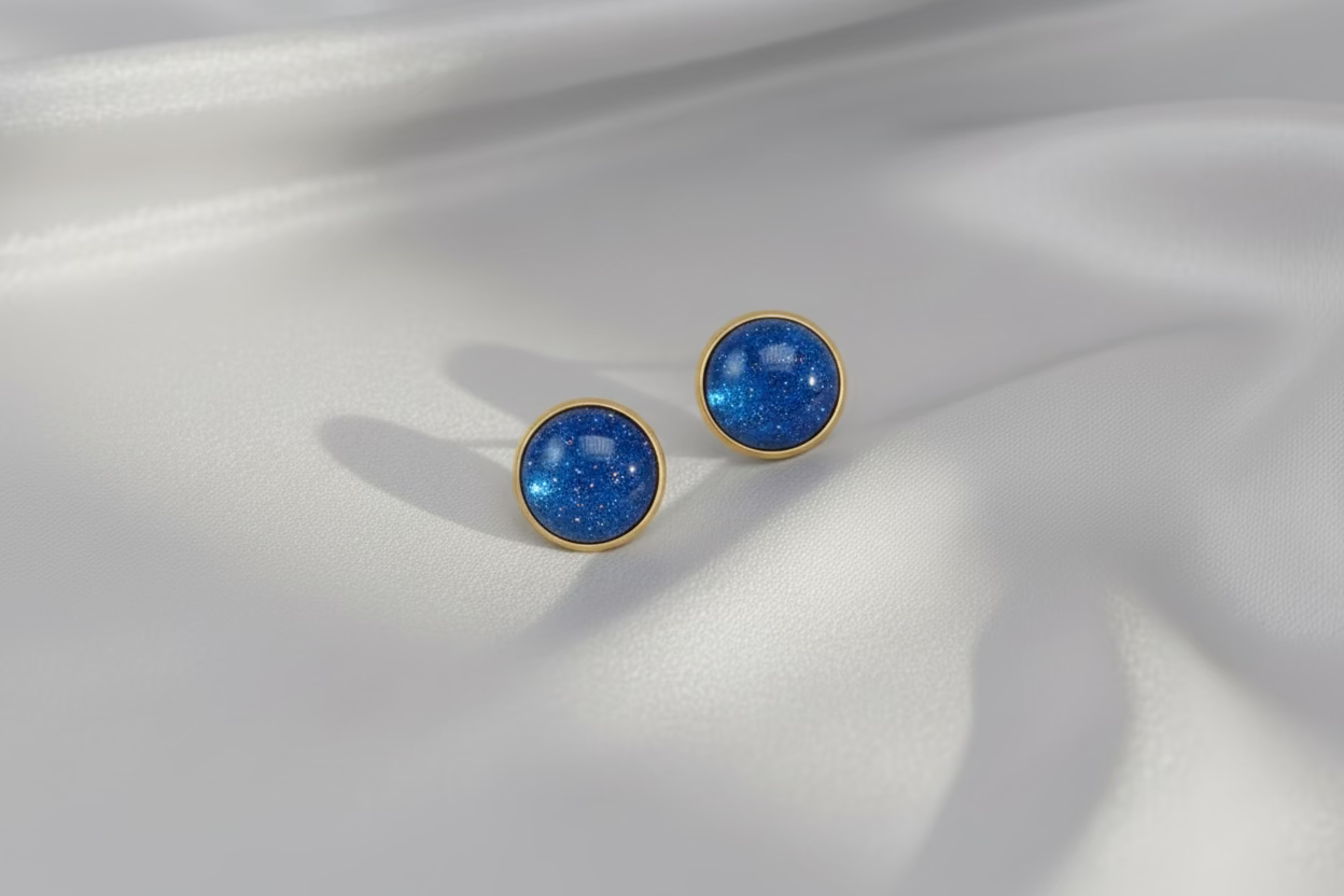 Genuine Blue Sunstone Studs 🐝