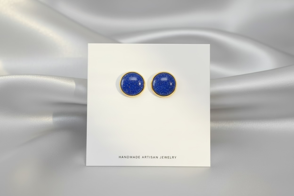 Genuine Blue Sunstone Studs 🐝