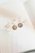 Genuine Grey Agate Studs 🐝