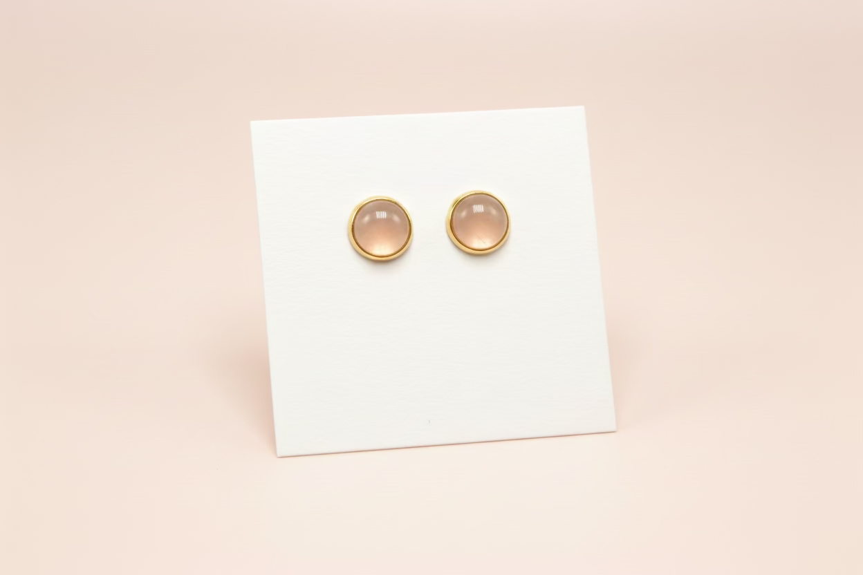 Genuine White Jade Studs 🐝